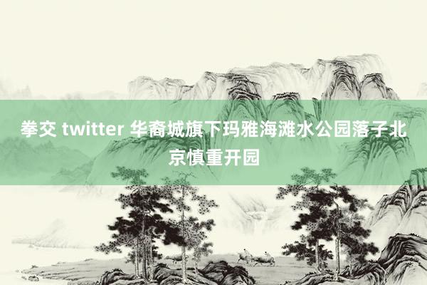 拳交 twitter 华裔城旗下玛雅海滩水公园落子北京慎重开园