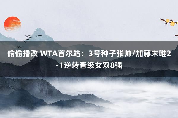 偷偷撸改 WTA首尔站：3号种子张帅/加藤未唯2-1逆转晋级女双8强