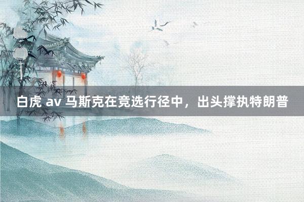 白虎 av 马斯克在竞选行径中，出头撑执特朗普