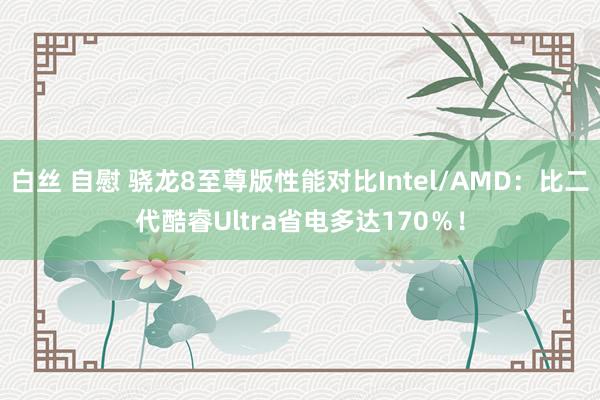 白丝 自慰 骁龙8至尊版性能对比Intel/AMD：比二代酷睿Ultra省电多达170％！