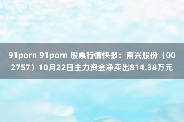 91porn 91porn 股票行情快报：南兴股份（002757）10月22日主力资金净卖出814.38万元