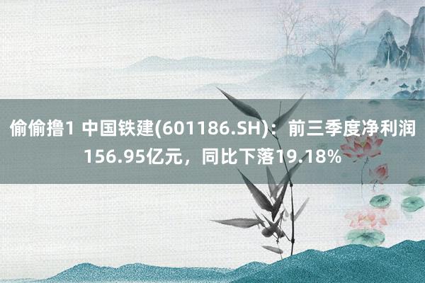 偷偷撸1 中国铁建(601186.SH)：前三季度净利润156.95亿元，同比下落19.18%