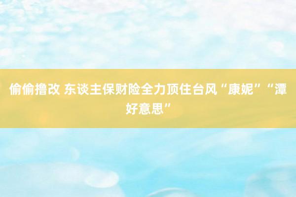 偷偷撸改 东谈主保财险全力顶住台风“康妮”“潭好意思”