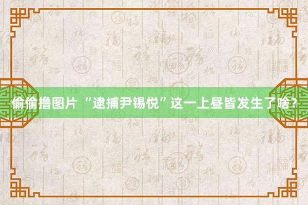 偷偷撸图片 “逮捕尹锡悦”这一上昼皆发生了啥？