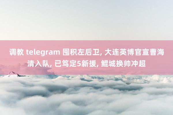 调教 telegram 囤积左后卫， 大连英博官宣曹海清入队， 已笃定5新援， 鲲城换帅冲超